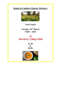 Holme St Cuthbert Church Lent Lunch