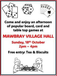 Mawbray Village Hall - Games Afternoon